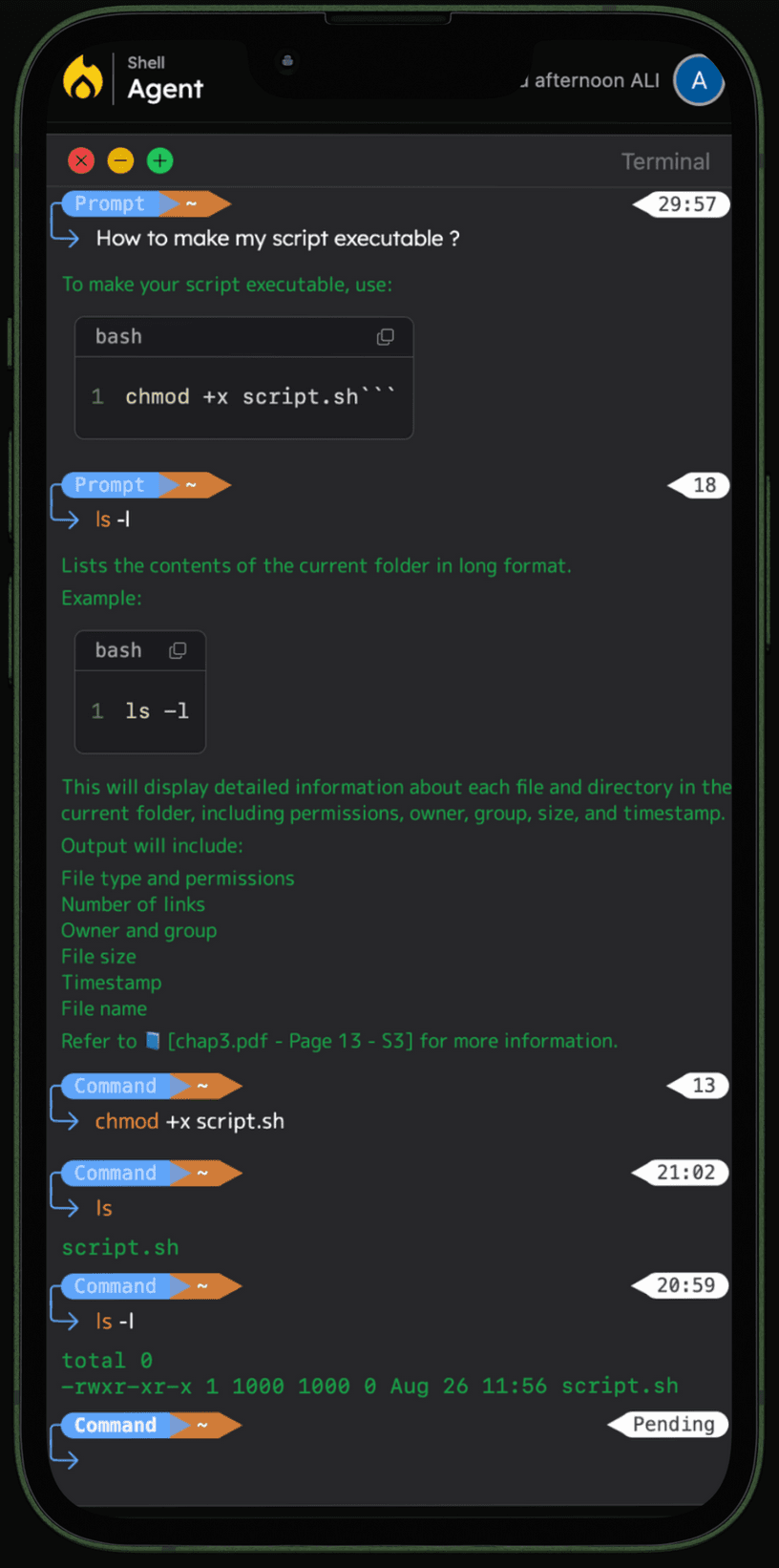 Terminal overview preview