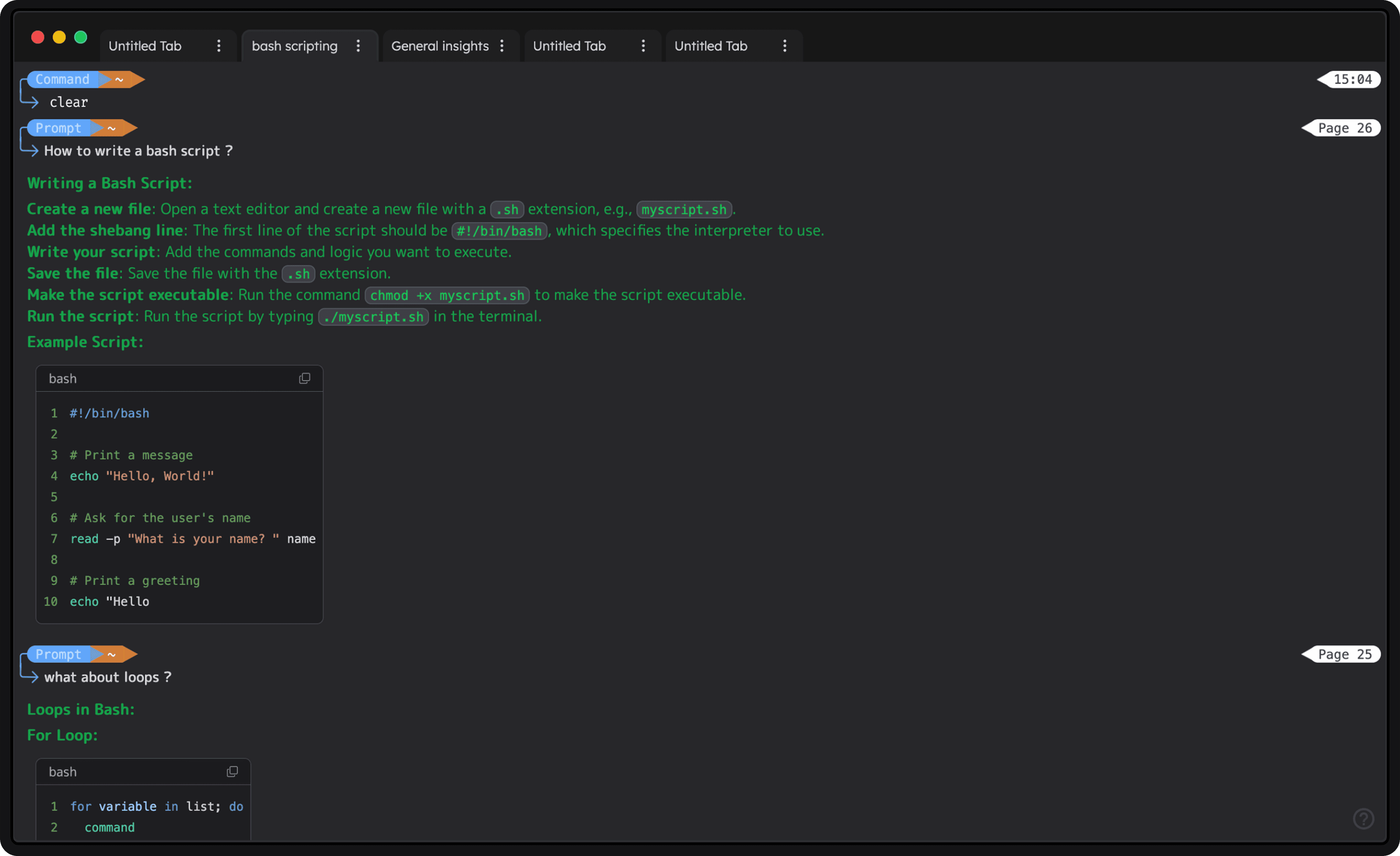 Terminal overview preview